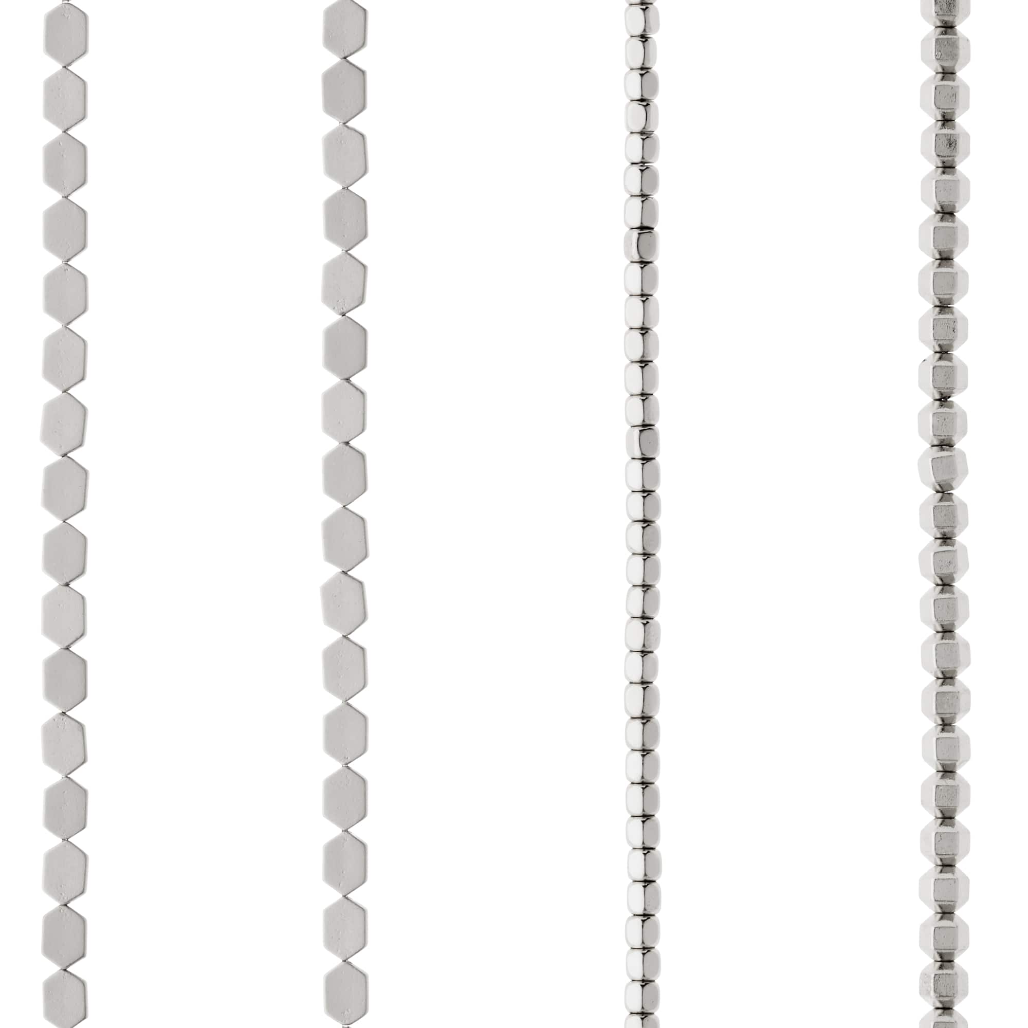 Silver Hematite Mix Beads by Bead Landing™
